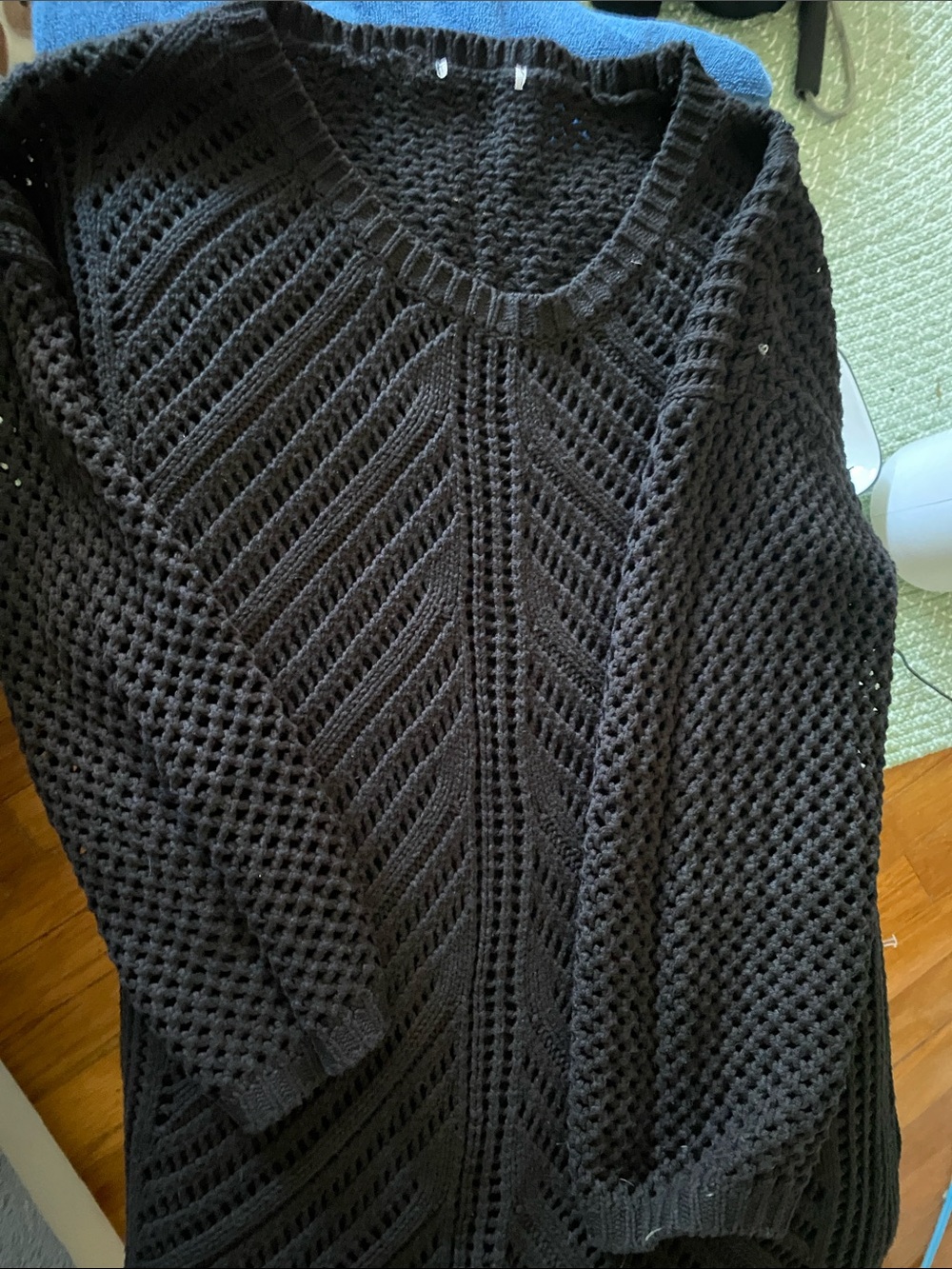 Black Textured Knit Women’s Sweater
